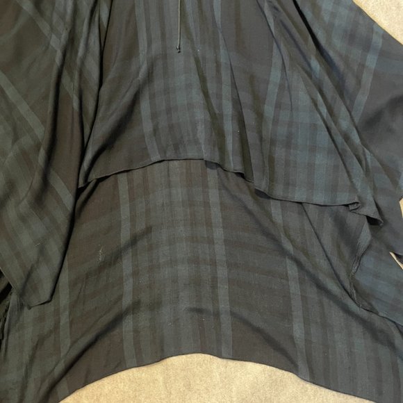 Free People Dress Size 2 Embroidery Insert Lace Up Black High Low Beaded Boho - Picture 7 of 13